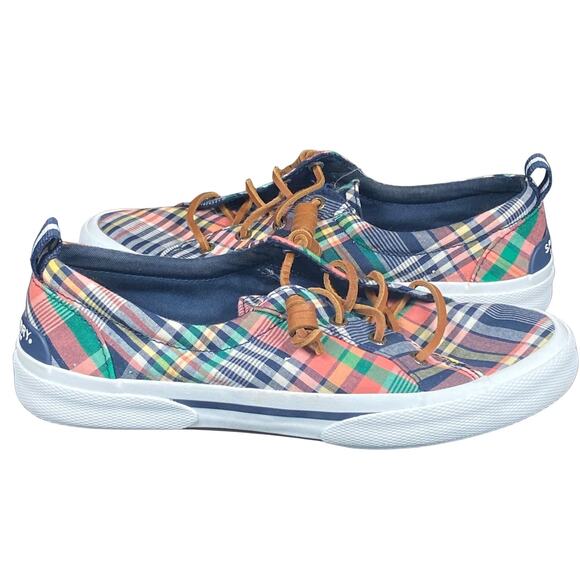 Sperry Shoes - Sperry Shoes Women's Size 7 Top-Sider Plaid Boat Memory Foam Comfort Casual